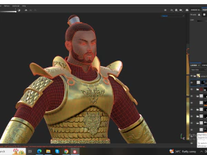 Ancient Chinese Samurai Warrior 3D Model
