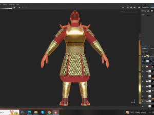 Ancient Chinese Samurai Warrior 3D Model