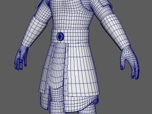 Ancient Chinese Samurai Warrior 3D Model