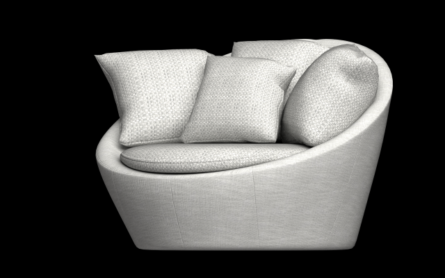 Paxton Armchair 3D Model .c4d .max .obj .3ds .fbx .stl .blend 