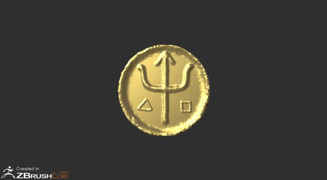 GoldCoin 3D Model .c4d .max .obj .3ds .fbx .stl .blend