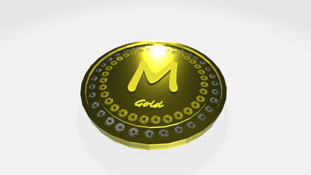 GoldCoin 3Dモデル .c4d .max .obj .3ds .fbx .stl .blend 