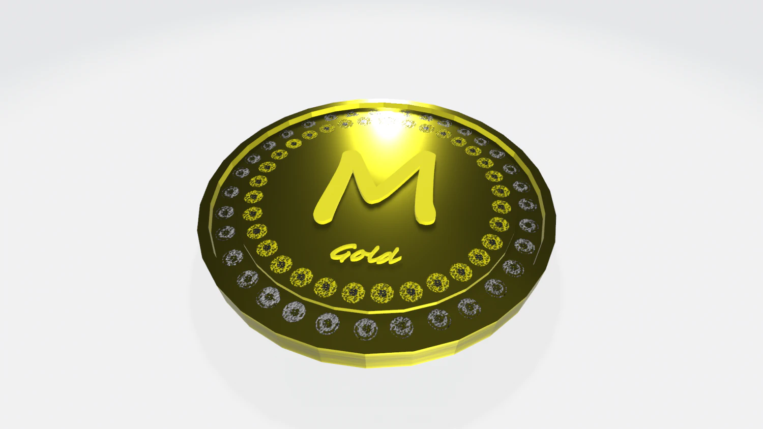 GoldCoin 3D Model .c4d .max .obj .3ds .fbx .stl .blend 