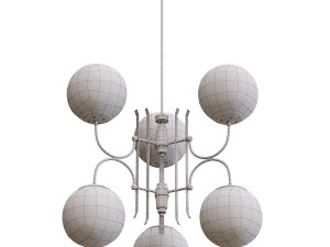 Lampu Gantung STILNOVO 6 CAHAYA Model 3D