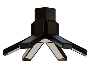 ASTER MEDIUM BLACK CEILING LAMP BY ROBERTO FAVARETTO Modèle 3D