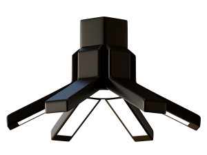 ASTER MEDIUM BLACK CEILING LAMP BY ROBERTO FAVARETTO 3Dモデル
