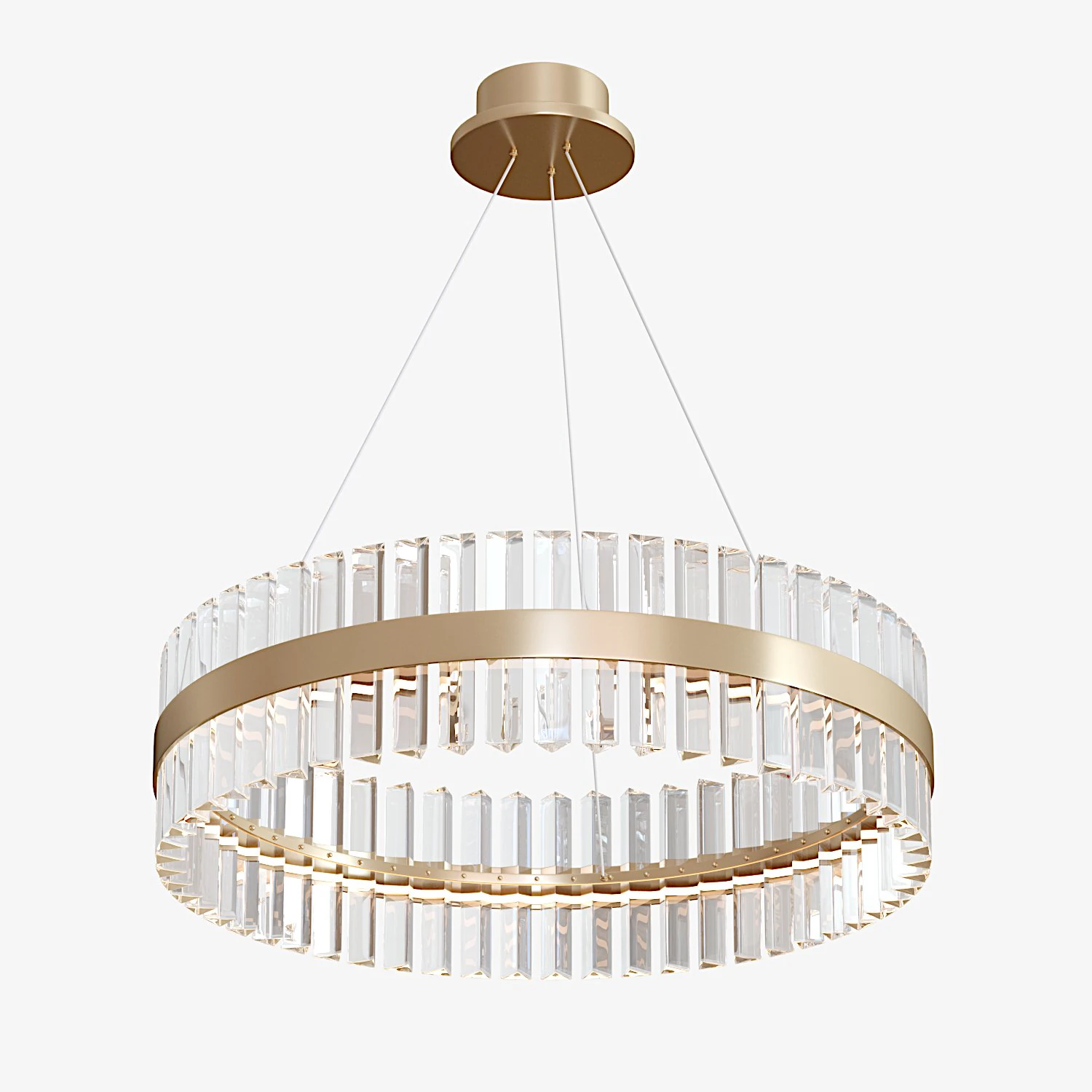 GOLD CRYSTAL CHANDELIER 3D Model .c4d .max .obj .3ds .fbx .stl .blend