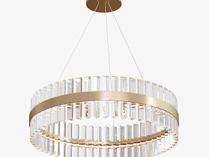 स्वर्ण क्रिस्टल झूमर 3D मॉडल