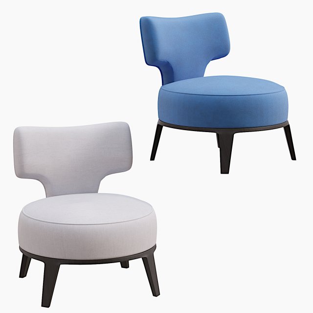 Drop armchair 3D Model .c4d .max .obj .3ds .fbx .stl .blend 