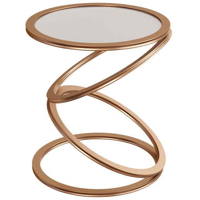 Grec Metal Round Side Table 3D Модель .c4d .max .obj .3ds .fbx .stl .blend 