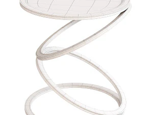 Grec Metal Round Side Table 3D Model