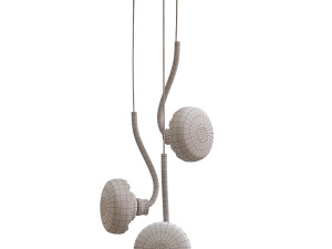 Ikebana 3-Light Pendant Lamp by Romani Saccani Architetti 3D Model