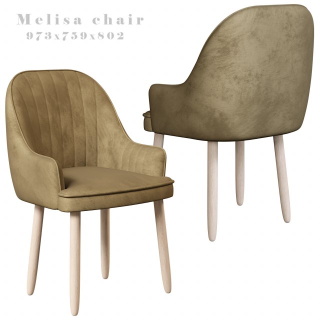 Melisa chair 3D Model .c4d .max .obj .3ds .fbx .stl .blend 