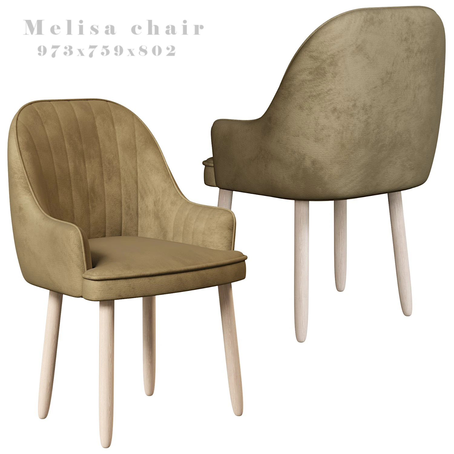Melisa chair 3D Model .c4d .max .obj .3ds .fbx .stl .blend