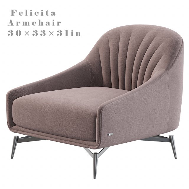 Natuzzi Felicita Armchair Modelo 3D .c4d .max .obj .3ds .fbx .stl .blend 