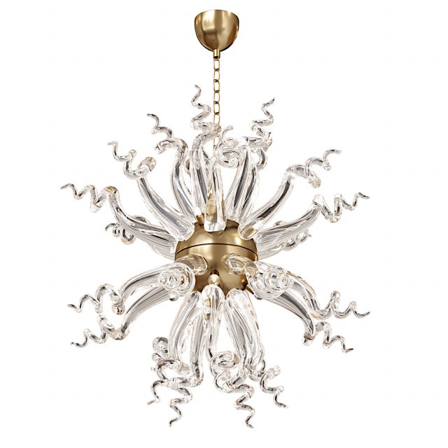 SOLAIRE MURANO GLASS CHANDELIER Modello 3D .c4d .max .obj .3ds .fbx .stl .blend 