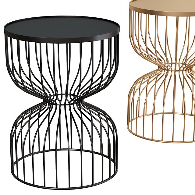 Wire bedside table Yanik 3D मॉडल .c4d .max .obj .3ds .fbx .stl .blend 