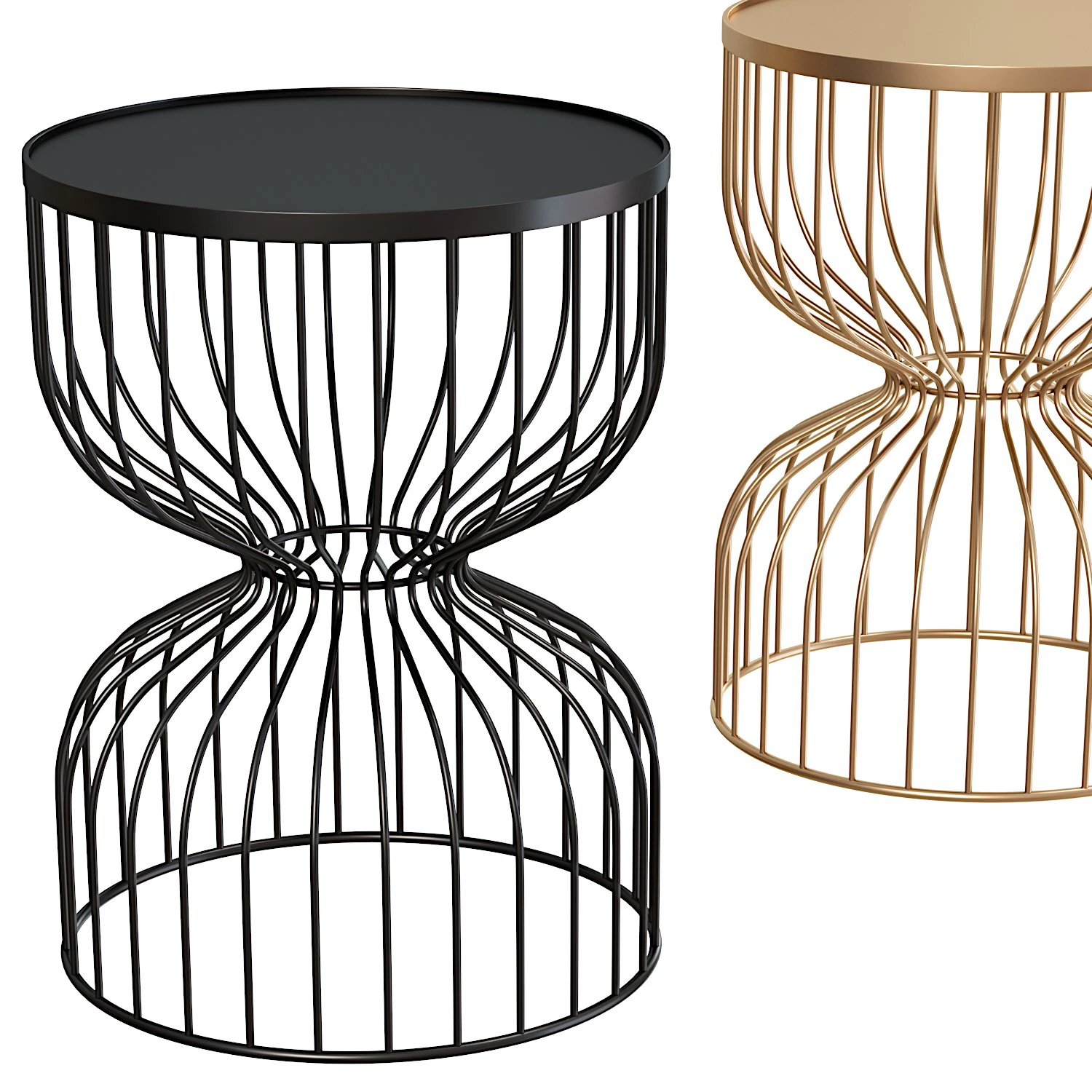Wire bedside table Yanik 3D Model .c4d .max .obj .3ds .fbx .stl .blend