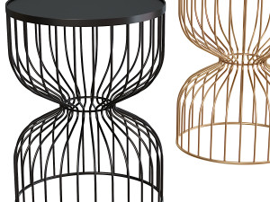 Wire bedside table Yanik 3D Model