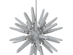 Natural White Quartz Pendant Lamp by Aver Modelo 3D