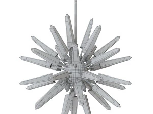 Natural White Quartz Pendant Lamp by Aver 3D Model