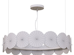 Dandelion Gold and Transparent Chandelier 3D Model