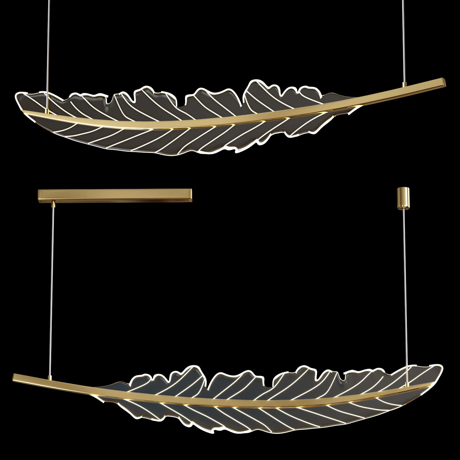 Minimalist chandelier 3D Model .c4d .max .obj .3ds .fbx .stl .blend 