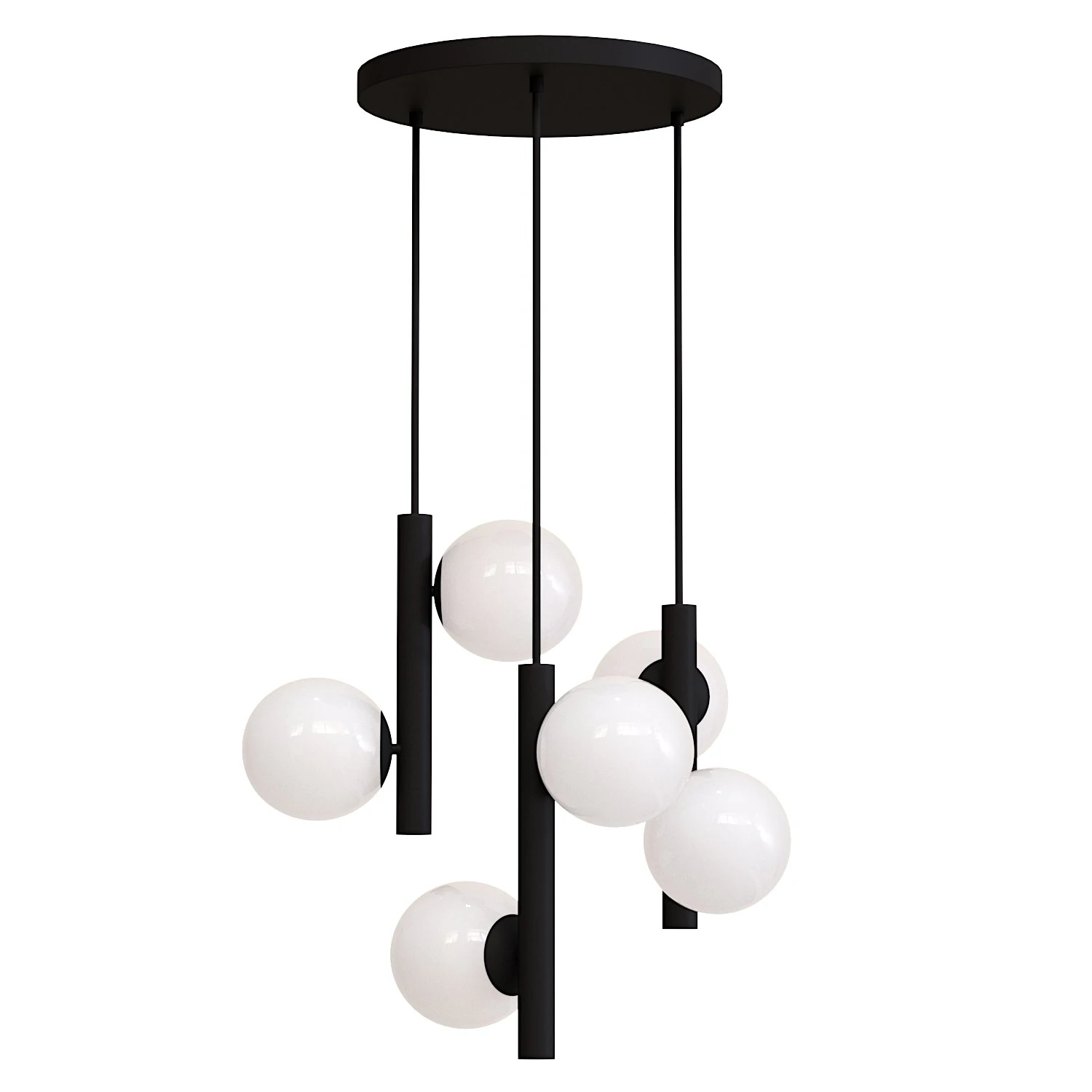 Tin Tin S3 Suspension Lamp Black Marchetti chandelier 3D Model .c4d .max .obj .3ds .fbx .stl .blend 