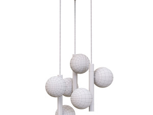 Tin Tin S3 Suspension Lamp Black Marchetti chandelier Model 3D