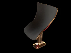 Red chair for office 3D Model