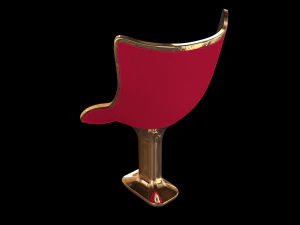 Red chair for office 3D Model