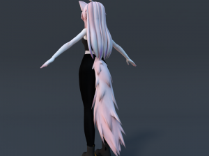 Anime cat girl Modelo 3D