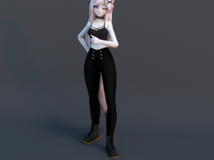Anime cat girl Modelo 3D