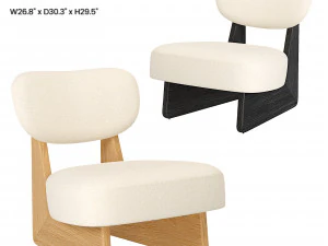 Solange Performance Boucl Armchair 3D Model