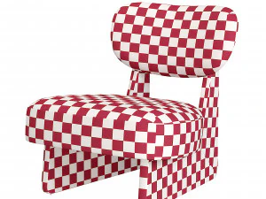 Solange Performance Boucl Armchair 3D Model