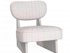 Solange Performance Boucl Armchair Model 3D