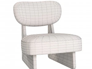Solange Performance Boucl Armchair 3D Model