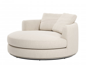 Hamilton Round Performance Fabric Swivel 15 Seater Armchair 3D Модель