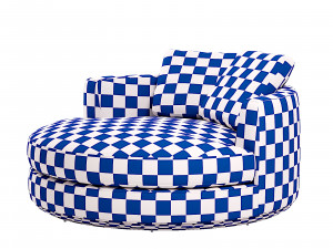 Hamilton Round Performance Fabric Swivel 15 Seater Armchair 3D Модель
