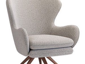 Powell Boucle Wingback Accent Chair 3D Model