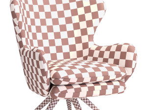 Powell Boucle Wingback Accent Chair 3D Model