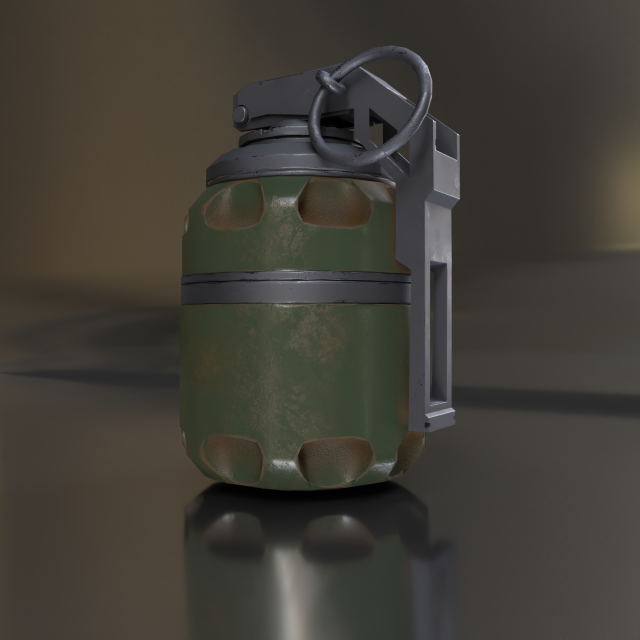 Grenade 3D 模型 .c4d .max .obj .3ds .fbx .stl .blend 