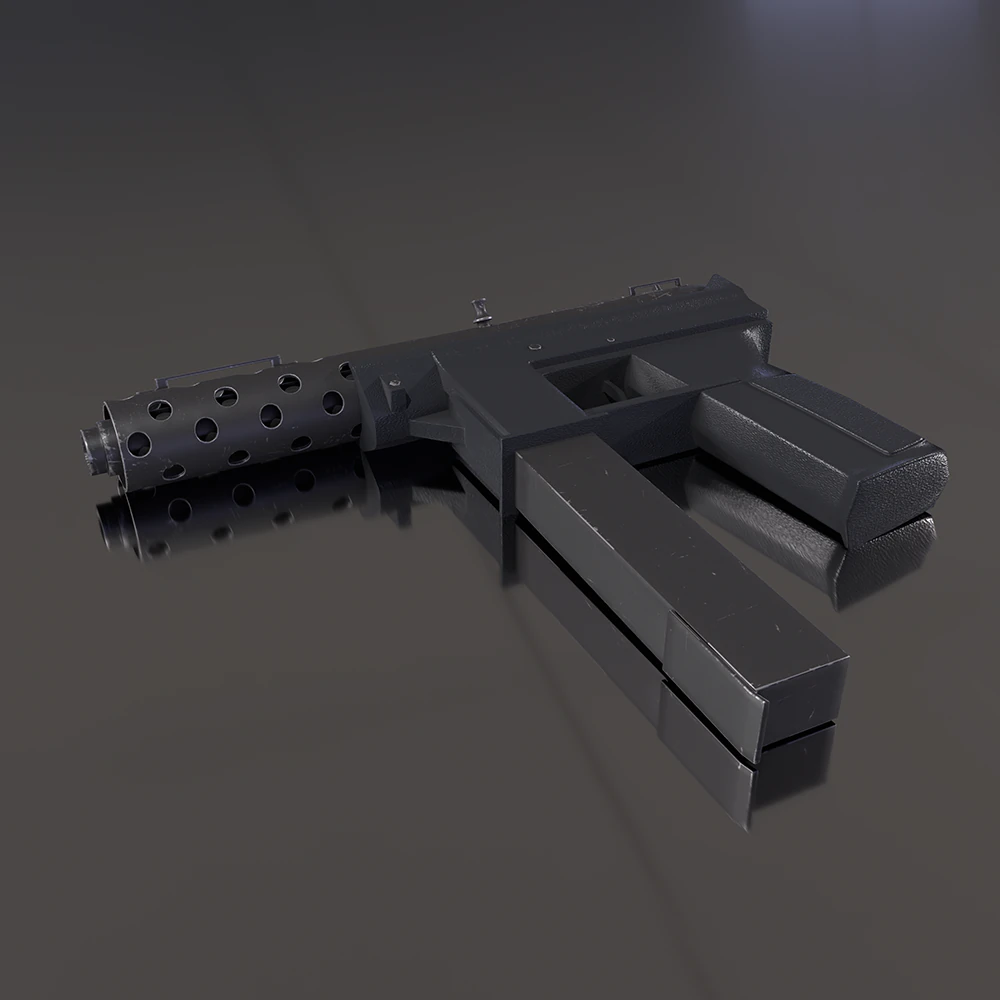 TEC-9 3D Model .c4d .max .obj .3ds .fbx .stl .blend 