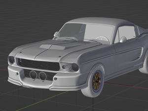 Mustang Shelby GT500 1967 3D Model
