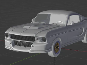 Mustang Shelby GT500 1967 3D Model