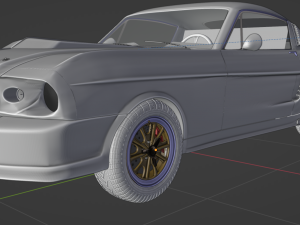 Mustang Shelby GT500 1967 3D Model