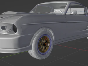 Mustang Shelby GT500 1967 3D Model