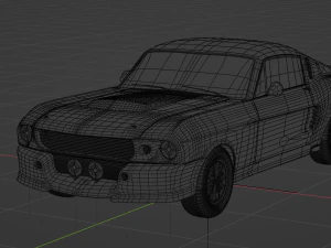 Mustang Shelby GT500 1967 3D Model