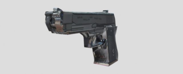 Low Poly Pistol 3D-Modell .c4d .max .obj .3ds .fbx .stl .blend 