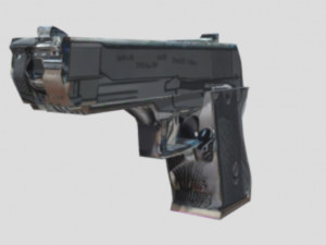 Low Poly Pistol Modèle 3D